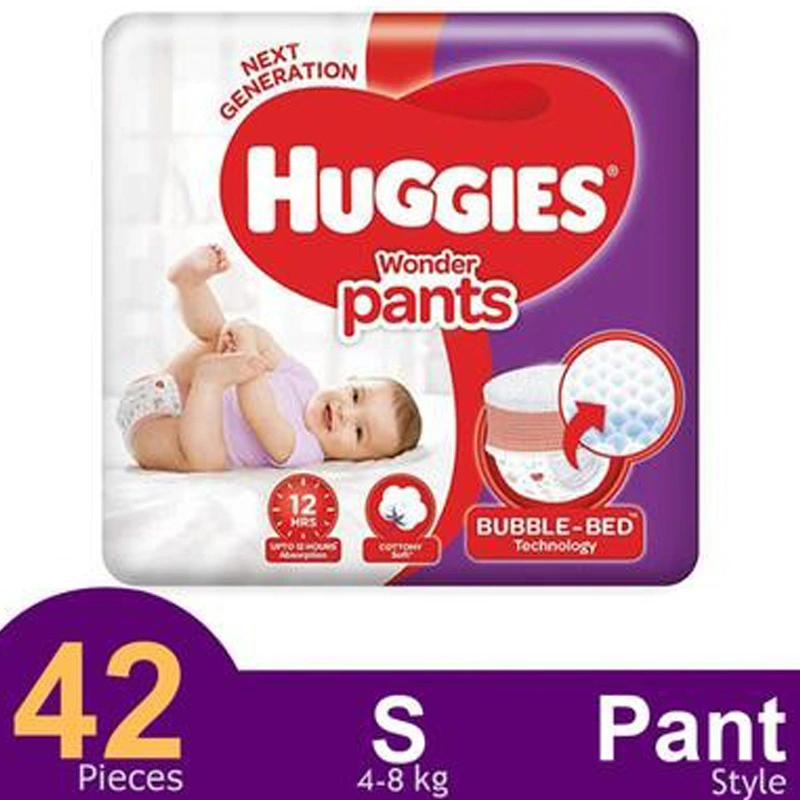 Huggies Wonder Pant System baby Diaper for Baby’s comfort (4-8 kg) (42 Pcs)