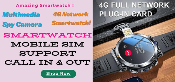 Multimedia Spy Camera 4G Network Smartwatch