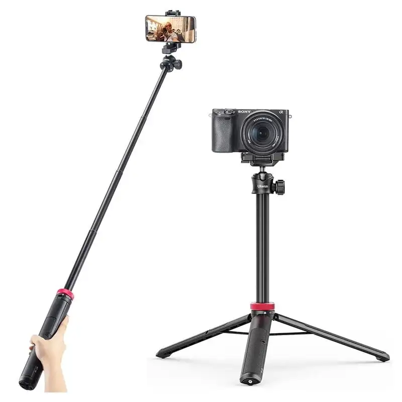 Ulanzi MT-44 Extend Livestream Tripod Stand 57.6 inch Tripod with Phone Mount Holder Vertical Shooting Phone DSlR Camera Tripods